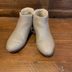 Sparkly Gold Ankle Boots